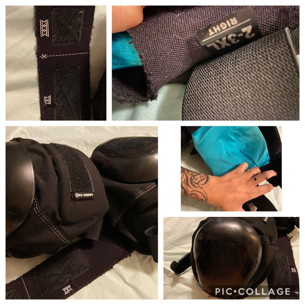 187 knee pads used for roller derby